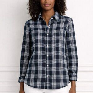 LAUREN RALPH LAUREN Plaid Top XS